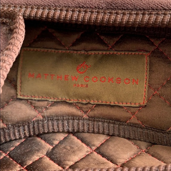 Mathew&Cookson brown velvet slippers main image 4
